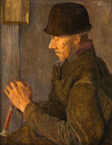 Jan Heyse (1882-1954)<br />
'Old farmer from Zeeland', signe...