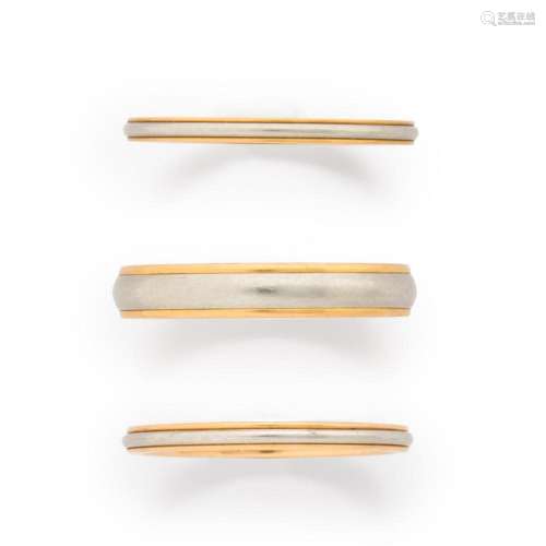 A group of eighteen karat gold and platinum rings, Lucida, T...