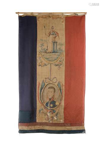 A banner depicting a portrait of Prince William I of Orange ...