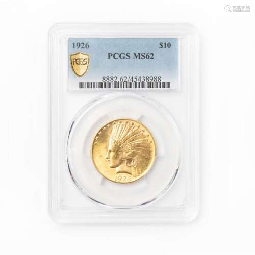 1926 $10 Gold Indian Head "Eagle" PCGS MS62