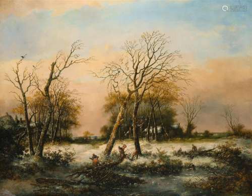 Pieter Lodewijk Francisco Kluyver (1816-1900)<br />
'Winter ...
