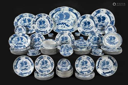 An approx. 65-piece blue and white porcelain part dinner ser...