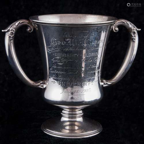 A Reed and Barton sterling presentation loving cup