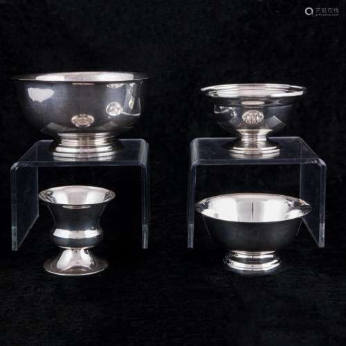 A (Lot of 3) Sterling Revere type bowls: (2) by Gorham, incl...