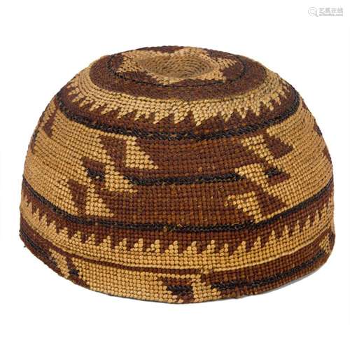 A Northwest California basketry hat