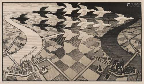 Maurits Cornelis Escher (1898-1972)<br />
'Day and night', s...