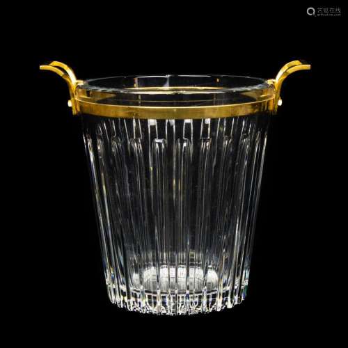A Baccarat glass and gilt bronze ice bucket in the Rotary pa...
