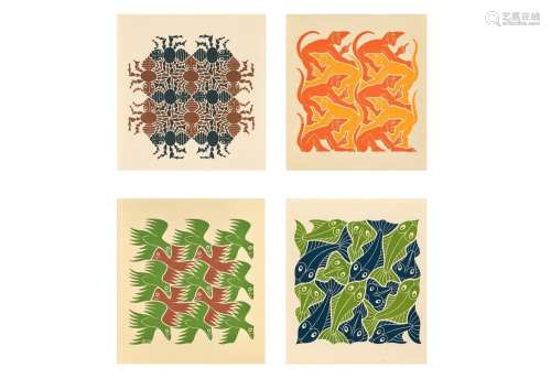 Maurits Cornelis Escher (1898-1972)<br />
A rare set of four...