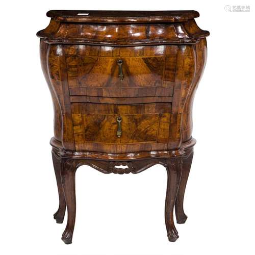 A Continental Baroque style diminutive inlaid chest