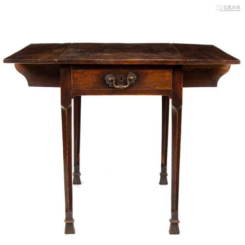 An English mahogany drop leaf table