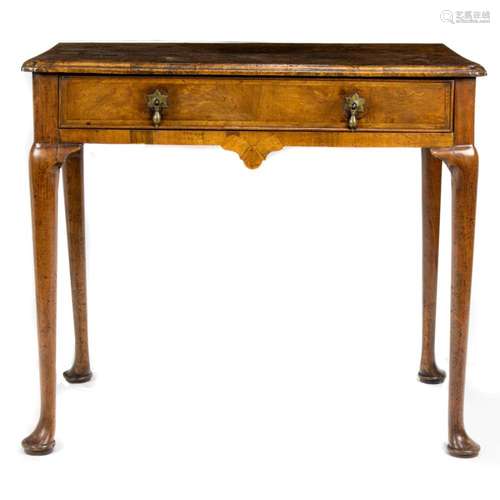 A George I single drawer writing table