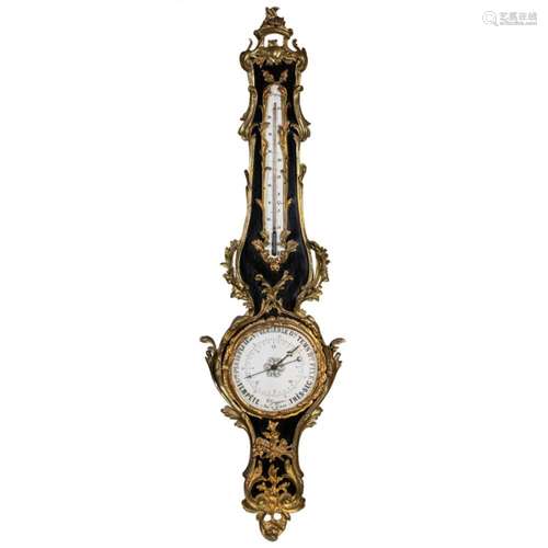 A Louis XV style French black lacquered and ormolu mounted b...