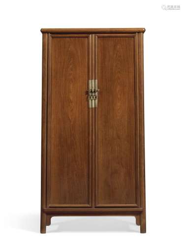 A LARGE HUANGHUALI TAPERED SLOPING STYLE CABINET, YUANJIAOGU...