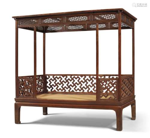 A HUANGHUALI SIX-POST CANOPY BED, JIAZICHUANG17TH CENTURY