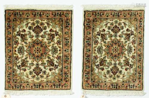 (lot of 2) Art silk carpets