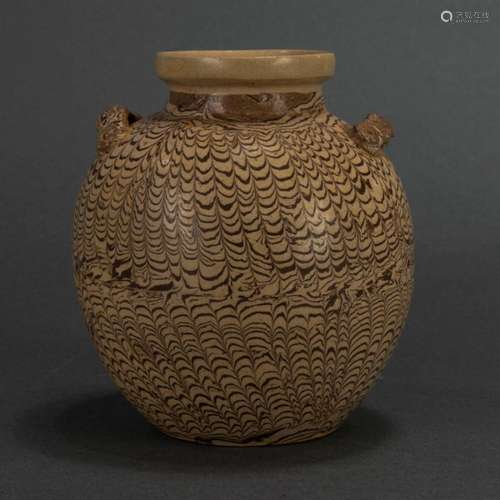 Chinese Cizhou ware marbled jar