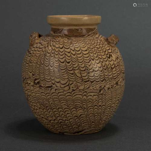Chinese Cizhou ware marbled jar