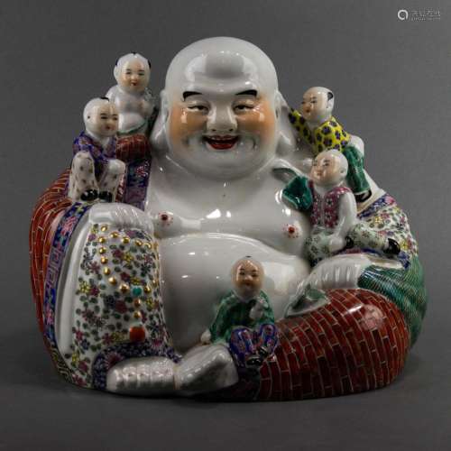 Chinese famille rose figure of Budai