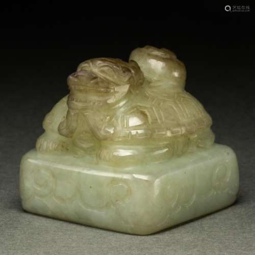 Chinese celadon jade seal