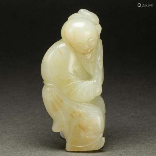 Chinese white jade figure