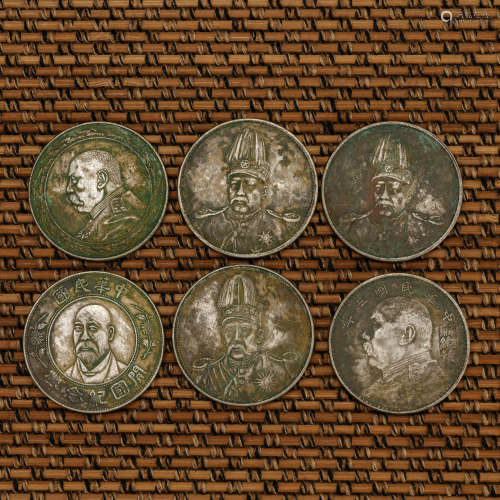 中國民國時期銀幣 六枚