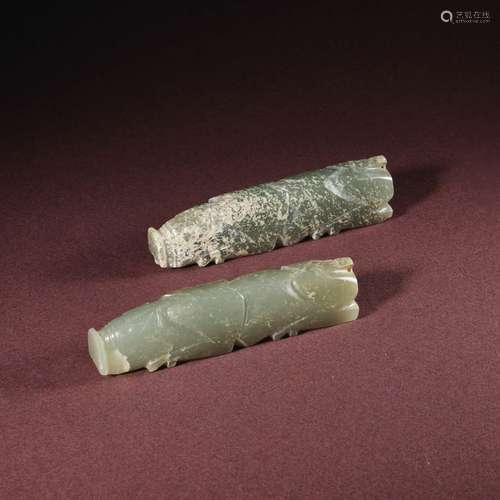 TWO JADE PIGSEASTERN HAN DYNASTY (AD 25-220)