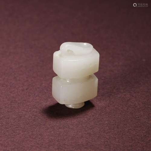 A SMALL WHITE JADE ‘COMPASS’ PENDANTEASTERN HAN DYNASTY (AD ...