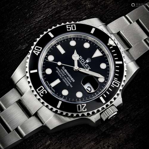 ROLEX. A STAINLESS STEEL AUTOMATIC WRISTWATCH WITH SWEEP CEN...