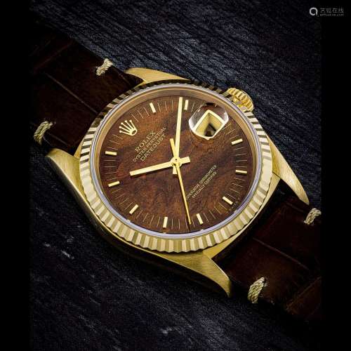ROLEX. A RARE 18K GOLD AUTOMATIC WRISTWATCH WITH SWEEP CENTR...