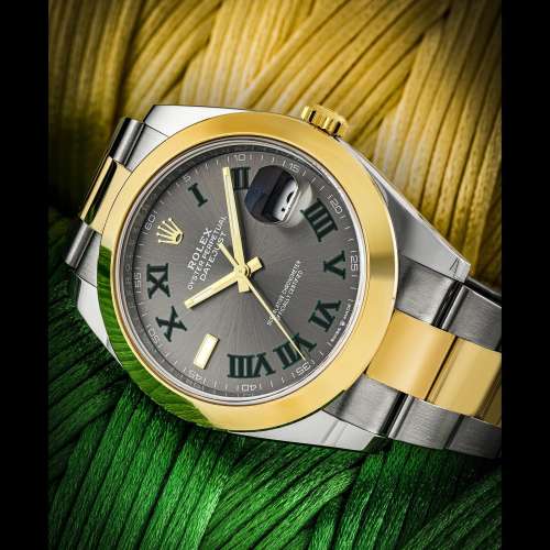ROLEX. A STAINLESS STEEL AND 18K GOLD AUTOMATIC WRISTWATCH W...