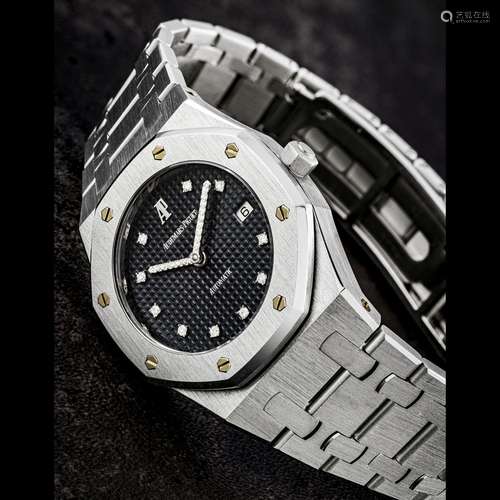 AUDEMARS PIGUET. A N 18K WHITE GOLD AND DIAMOND-SET AUTOMATI...