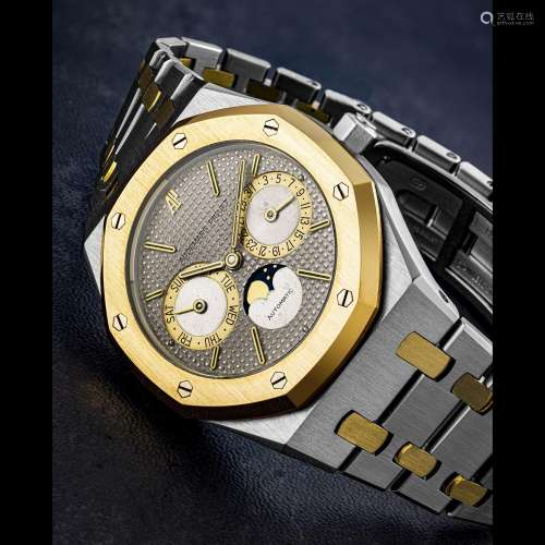 AUDEMARS PIGUET. A STAINLESS STEEL AND 18K GOLD AUTOMATIC WR...