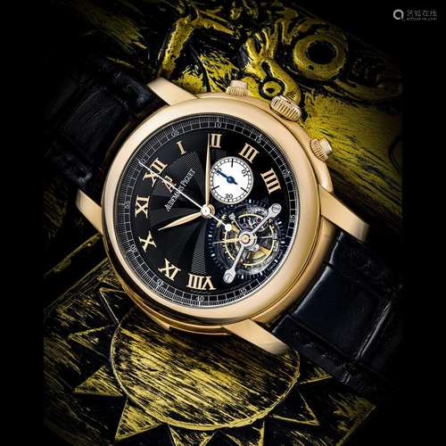 AUDEMARS PIGUET. A RARE AND HIGHLY COMPLICATED 18K PINK GOLD...