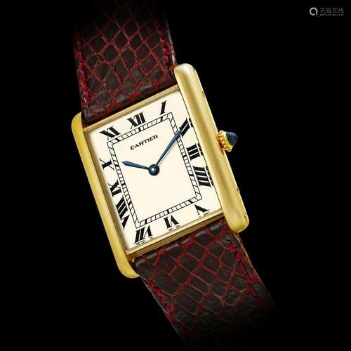 CARTIER. AN 18K GOLD AUTOMATIC WRISTWATCH2000s