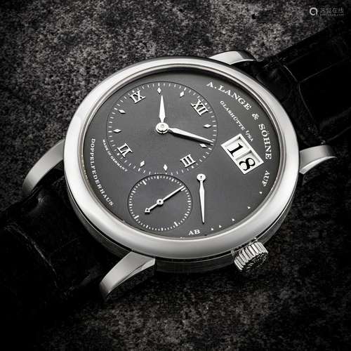 A. LANGE & SÖHNE. AN 18K WHITE GOLD WRISTWATCH WITH OVER...