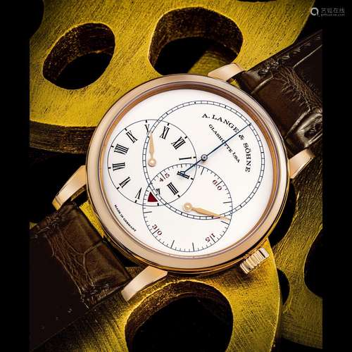 A.LANGE & SÖHNE. A RARE 18K PINK GOLD LIMITED EDITION WR...