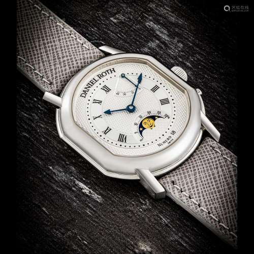 DANIEL ROTH. AN 18K WHITE GOLD LIMITED EDITION WRISTWATCH WI...