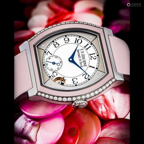F.P. JOURNE. A LADY’S ATTRACTIVE TITANIUM, PINK CERAMIC AND ...