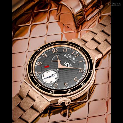 F.P. JOURNE. AN 18K PINK GOLD AUTOMATIC WRISTWATCH WITH DATE...