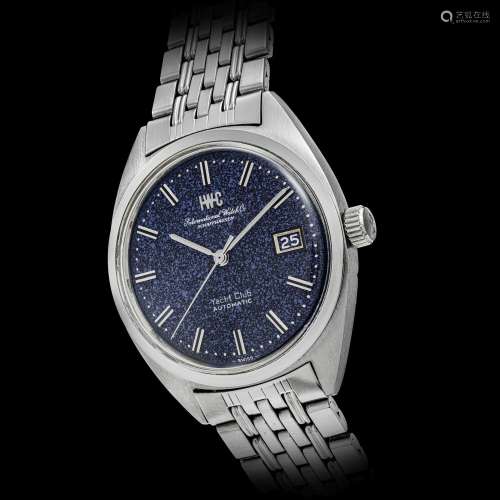 IWC. A STAINLESS STEEL AUTOMATIC WRISTWATCH WITH SWEEP CENTR...