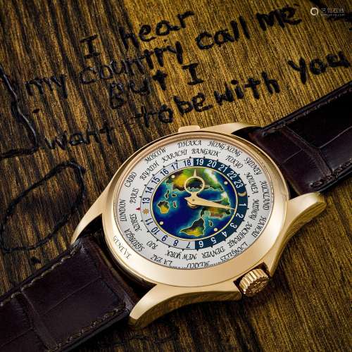 PATEK PHILIPPE. A RARE AND GORGEOUS 18K PINK GOLD AUTOMATIC ...