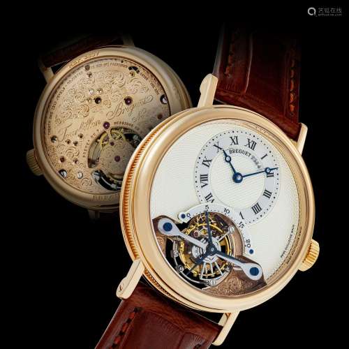 BREGUET. AN 18K PINK GOLD TOURBILLON WRISTWATCHCLASSIQUE TOU...