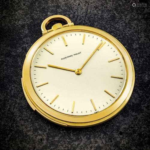 AUDEMARS PIGUET. AN 18K GOLD MINUTE REPEATING POCKET WATCH20...