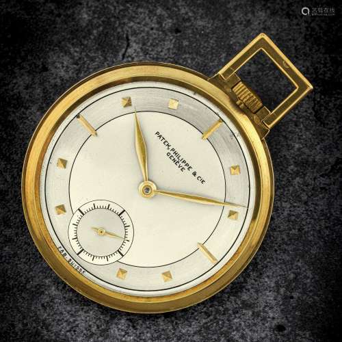 PATEK PHILIPPE. A RARE AND VERY APPEALING 18K GOLD POCKET WA...