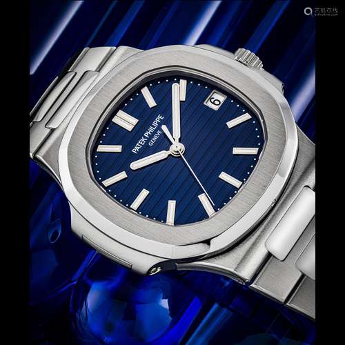 PATEK PHILIPPE. AN EXTREMELY RARE PLATINUM AUTOMATIC WRISTWA...