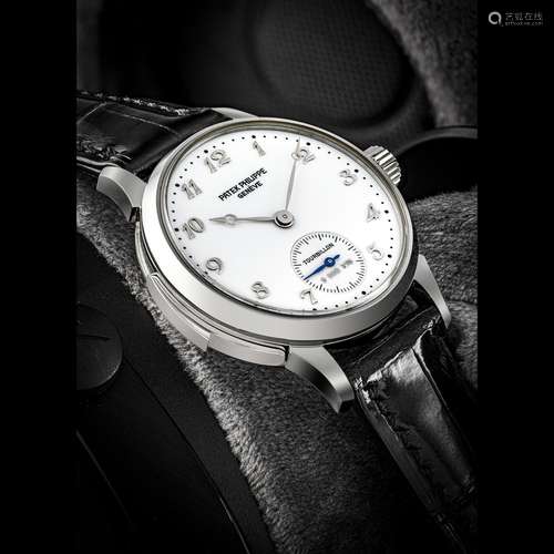 PATEK PHILIPPE. A VERY RARE AND ELEGANT PLATINUM MINUTE REPE...