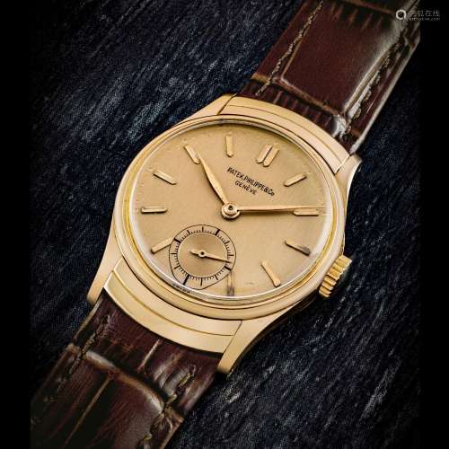 PATEK PHILIPPE. A SUPERB 18K PINK GOLD WRISTWATCH WITH PINK ...
