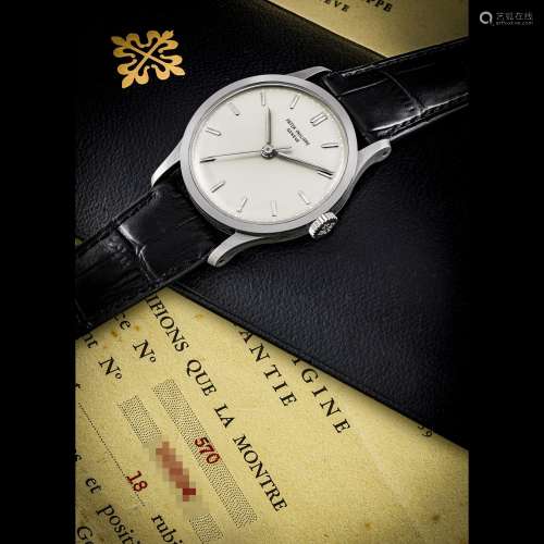 PATEK PHILIPPE. AN EXTREMELY WELL PRESERVED 18K WHITE GOLD W...