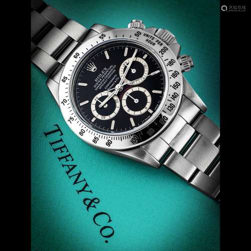 ROLEX. A VERY RARE STAINLESS STEEL AUTOMATIC CHRONOGRAPH WRI...