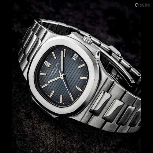 PATEK PHILIPPE. A STAINLESS STEEL AUTOMATIC WRISTWATCH WITH ...